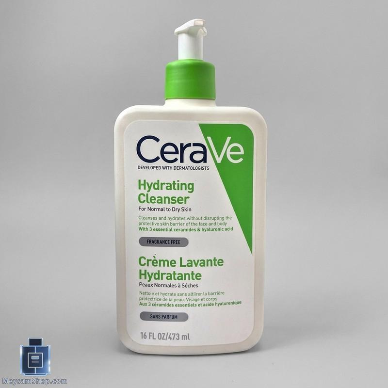 ژل شستشو و آبرسان قوی سراوی Cerave مخصوص پوست نرمال و خشک، بدون عطر حجم 473