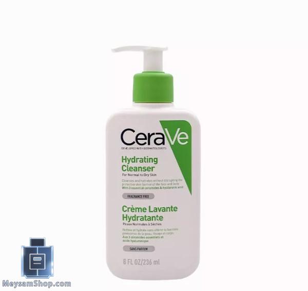 ژل شستشو و آبرسان قوی سراوی Cerave مخصوص پوست نرمال و خشک، بدون عطر حجم 236